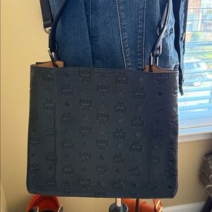 MCM Black Monogram Crossbody Bag